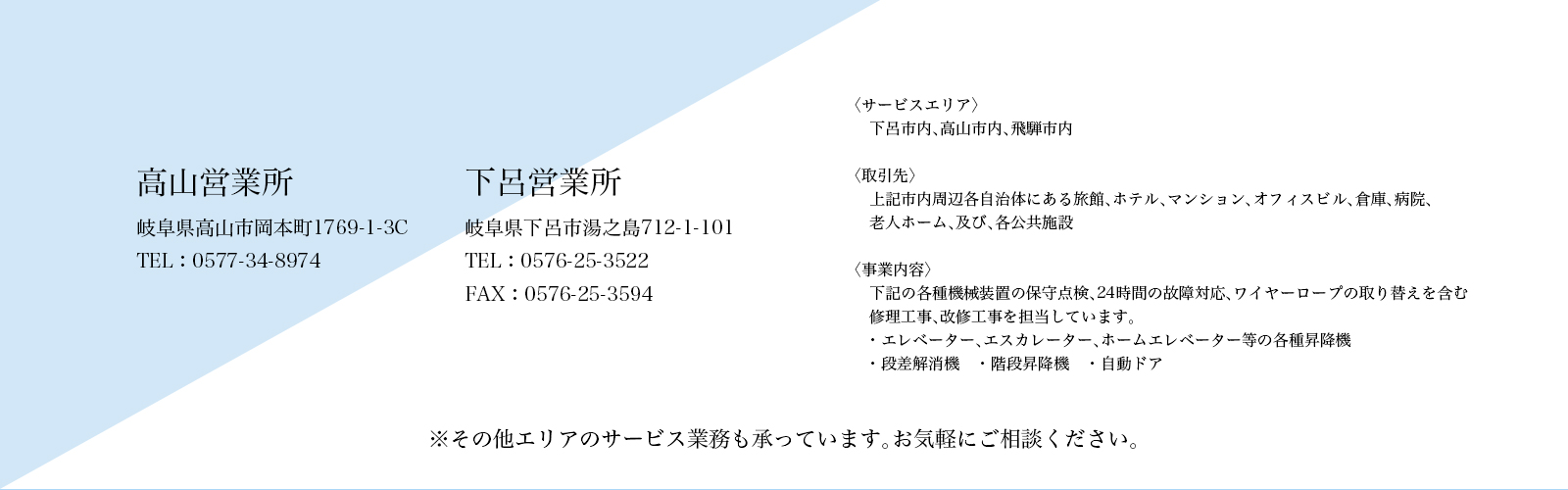 岐阜県高山市岡本町1769-1-3C 岐阜県下呂市湯之島712-1-101